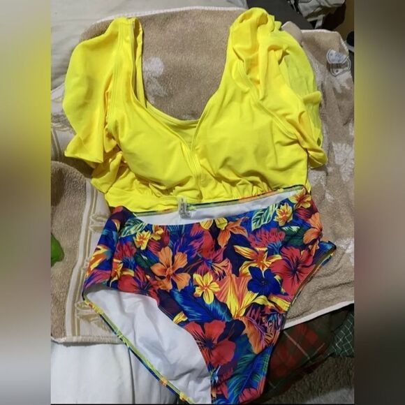 Plus Size Boho Tankini Swimsuit Set - Picture 12 of 13